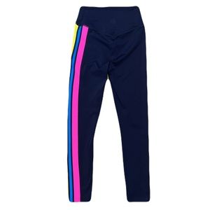 Allie Burke Sport Side Stripe Rainbow Leggings, size XS